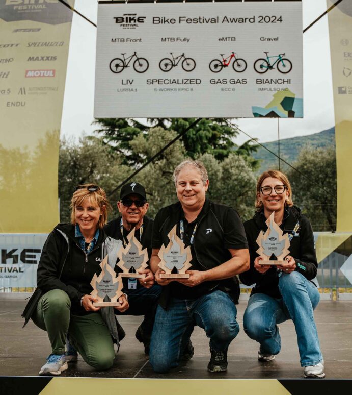 Le quattro bici vincitrici della prima edizione del  Bike Festival Award